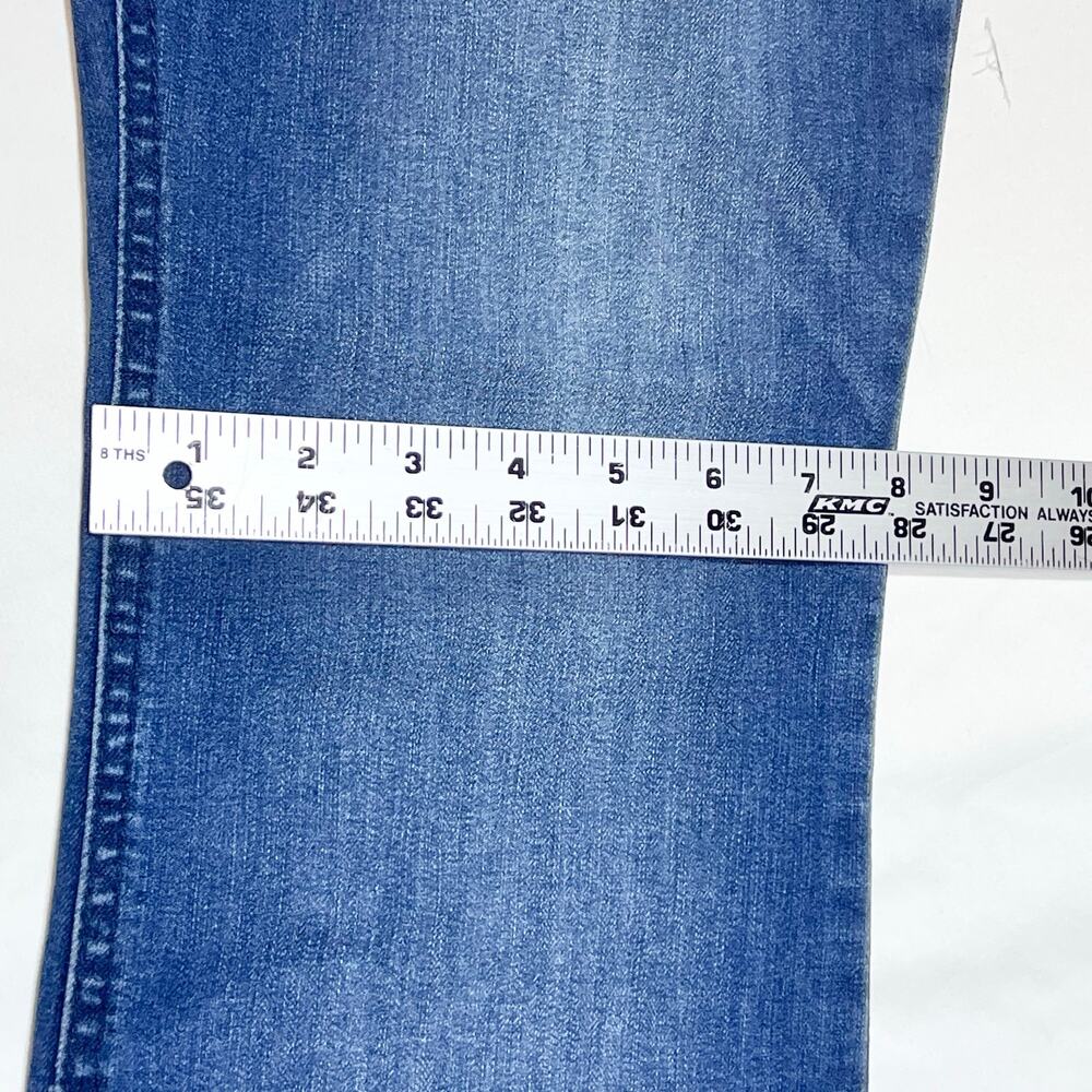 Democracy Ab Solution Jeans Women 12 Blue Dark Wash High Rise Flare Leg New - Picture 8 of 9